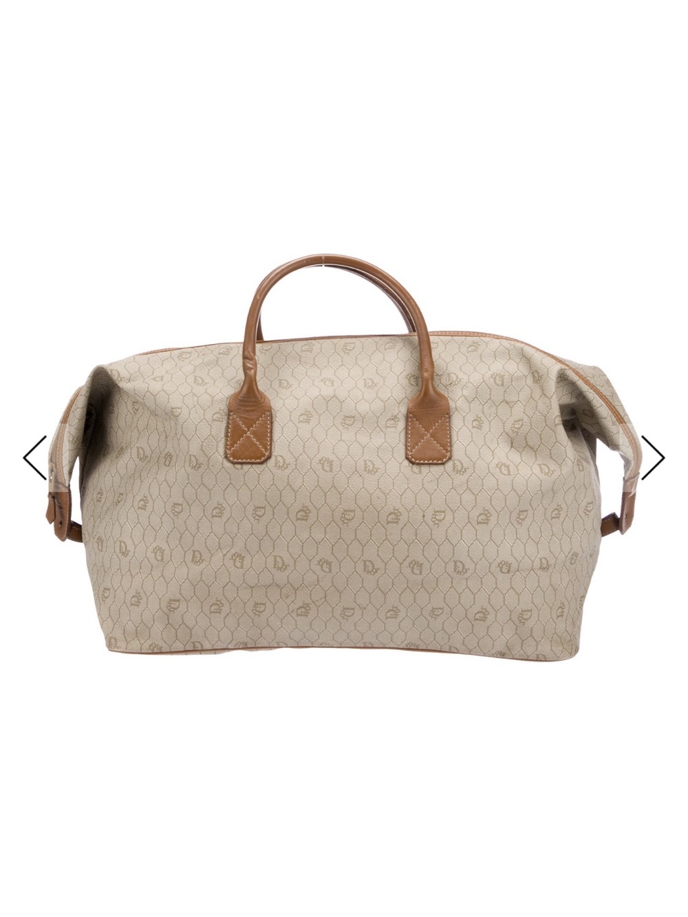 Vintage Christian Dior
Honeycomb Coated Canvas leather trim large Boston bag EUC - Picture 3 of 17